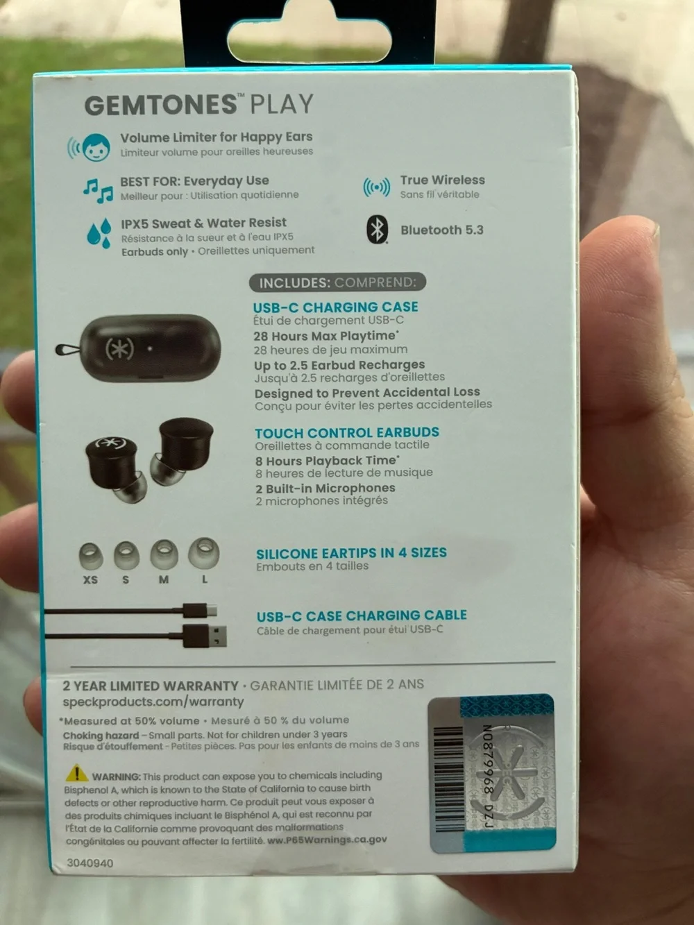 GemTones Play True Wireless Earbuds — Black